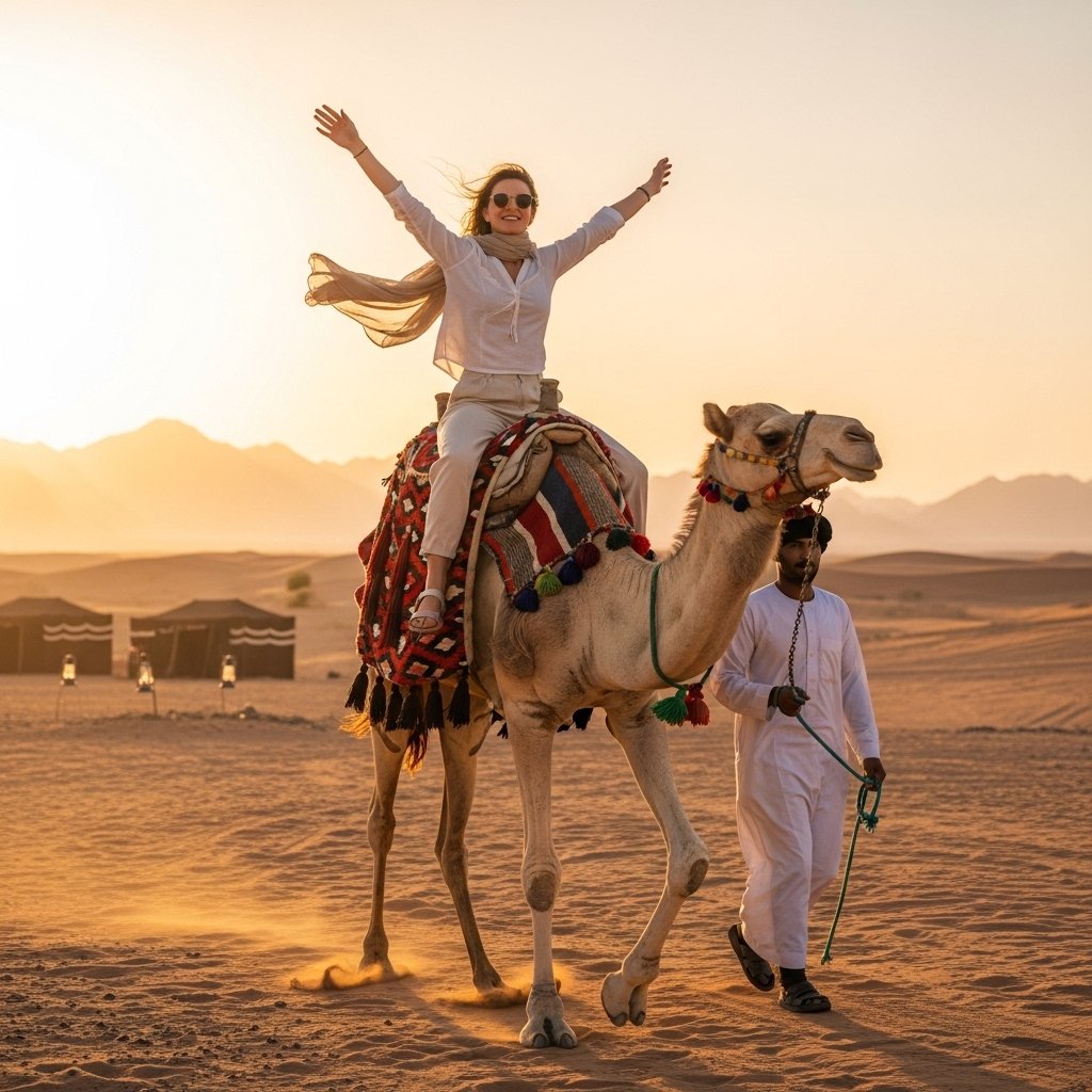 camel ride, bedouin dinner and star gazing